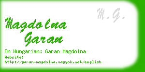magdolna garan business card